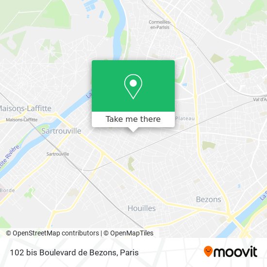 Mapa 102 bis Boulevard de Bezons