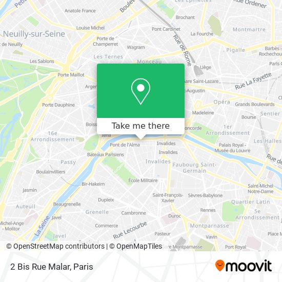 2 Bis Rue Malar map
