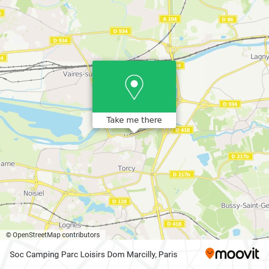 Mapa Soc Camping Parc Loisirs Dom Marcilly