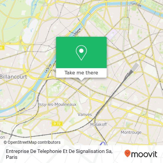 Entreprise De Telephonie Et De Signalisation Sa map