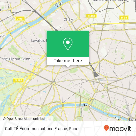 Mapa Colt TÉlÉcommunications France