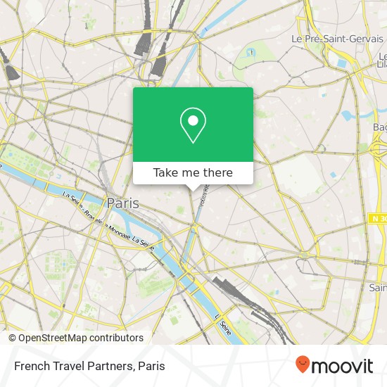 Mapa French Travel Partners