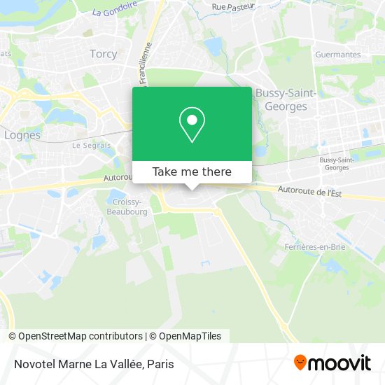 Novotel Marne La Vallée map