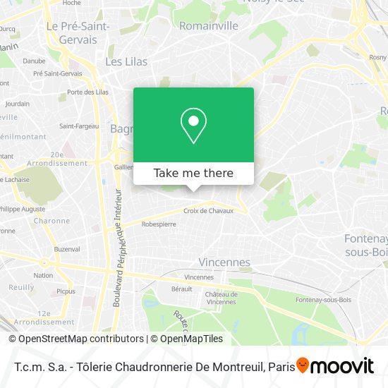 T.c.m. S.a. - Tôlerie Chaudronnerie De Montreuil map