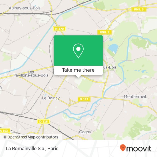 La Romainville S.a. map