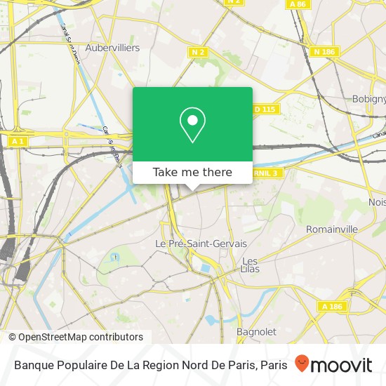 Mapa Banque Populaire De La Region Nord De Paris