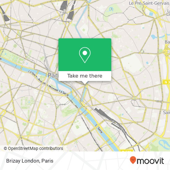 Brizay London map