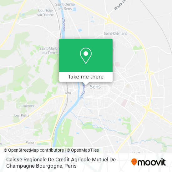 Mapa Caisse Regionale De Credit Agricole Mutuel De Champagne Bourgogne
