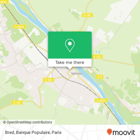 Bred, Banque Populaire map