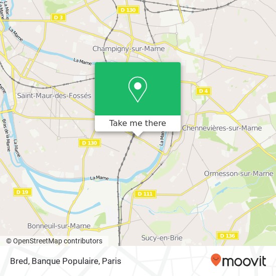 Bred, Banque Populaire map