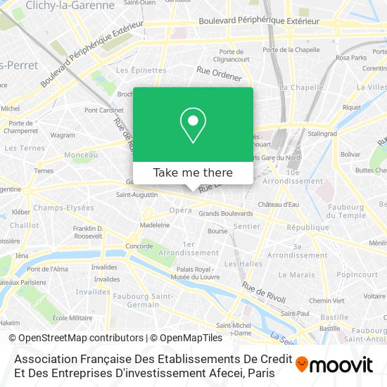 Mapa Association Française Des Etablissements De Credit Et Des Entreprises D'investissement Afecei
