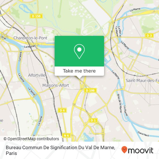 Bureau Commun De Signification Du Val De Marne map
