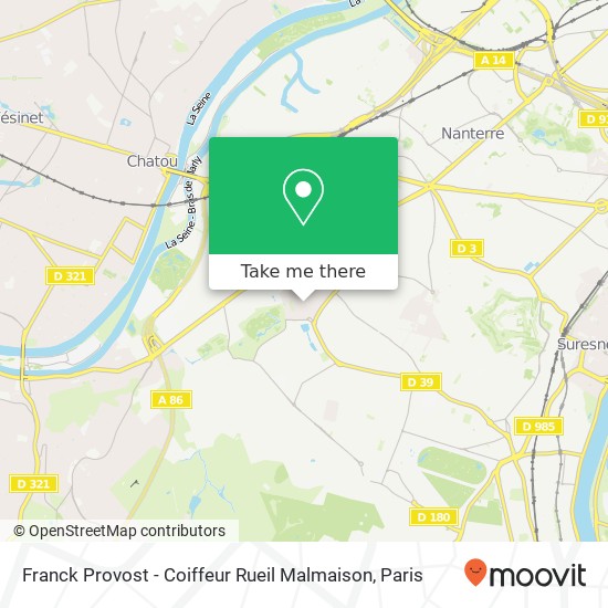 Mapa Franck Provost - Coiffeur Rueil Malmaison