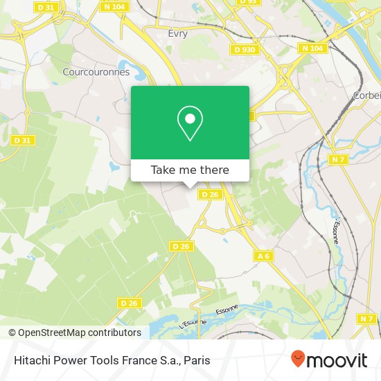 Mapa Hitachi Power Tools France S.a.