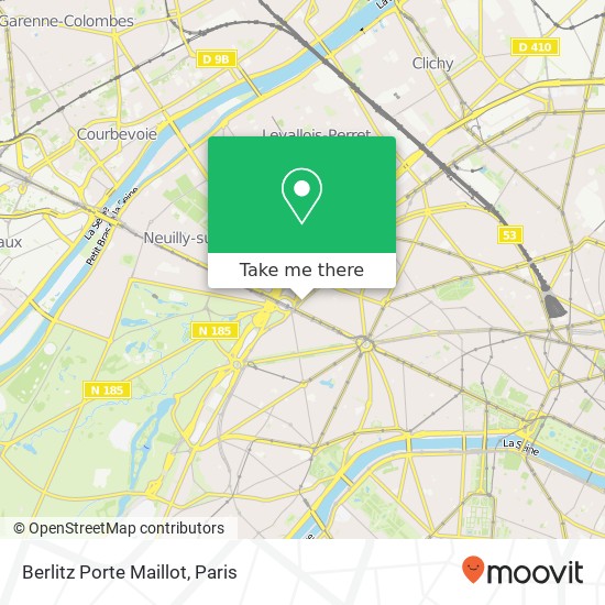 Mapa Berlitz Porte Maillot