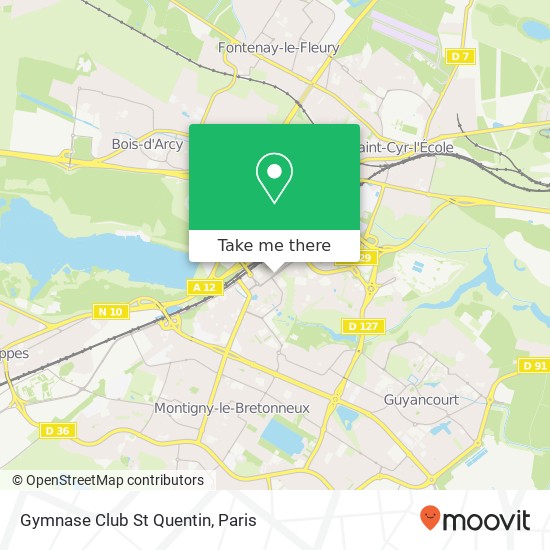 Gymnase Club St Quentin map