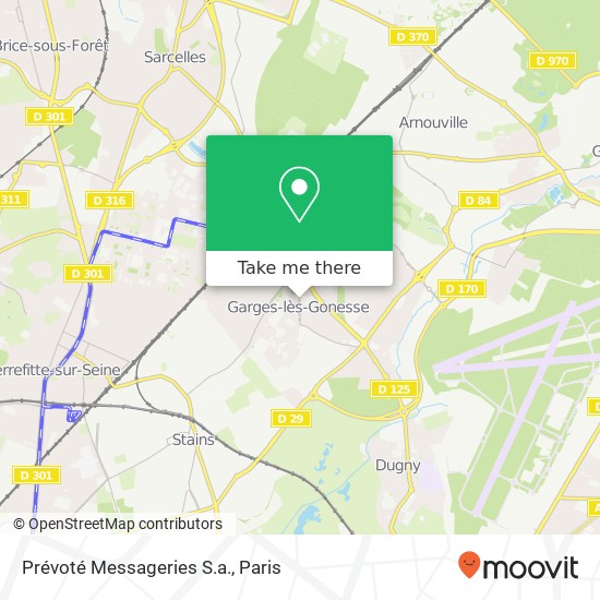 Mapa Prévoté Messageries S.a.