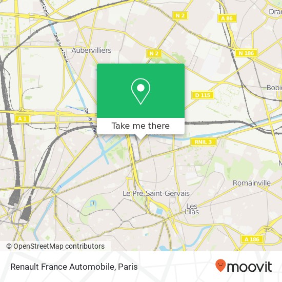 Mapa Renault France Automobile