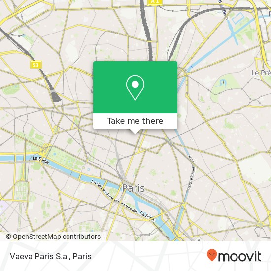 Vaeva Paris S.a. map