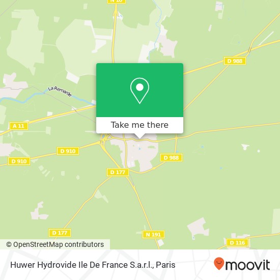 Huwer Hydrovide Ile De France S.a.r.l. map