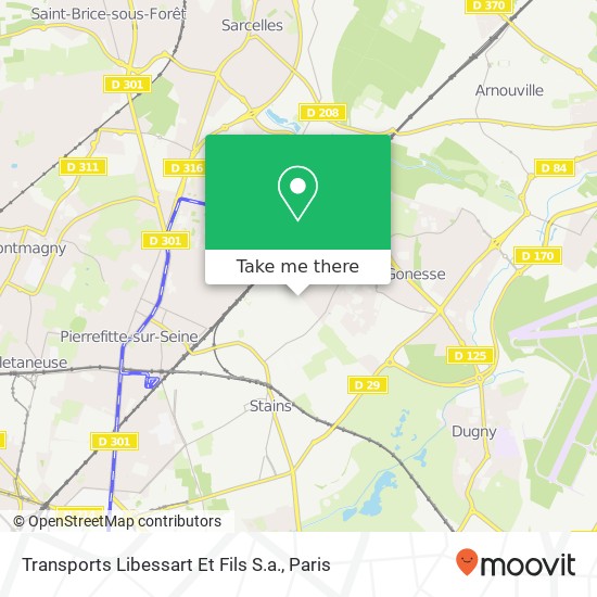 Mapa Transports Libessart Et Fils S.a.