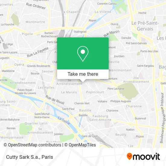 Cutty Sark S.a. map