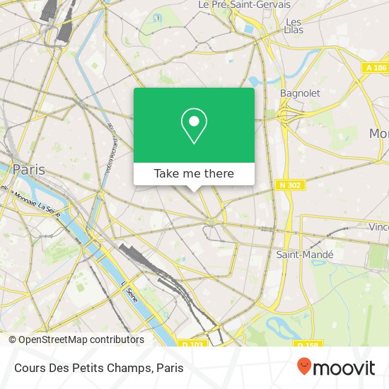 Mapa Cours Des Petits Champs