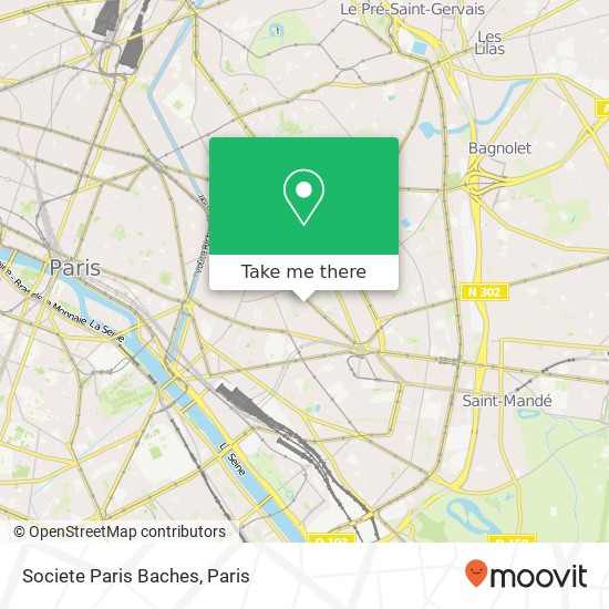 Mapa Societe Paris Baches
