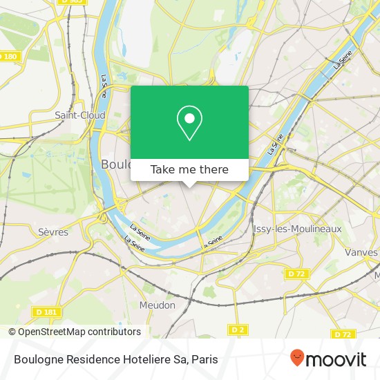 Boulogne Residence Hoteliere Sa map