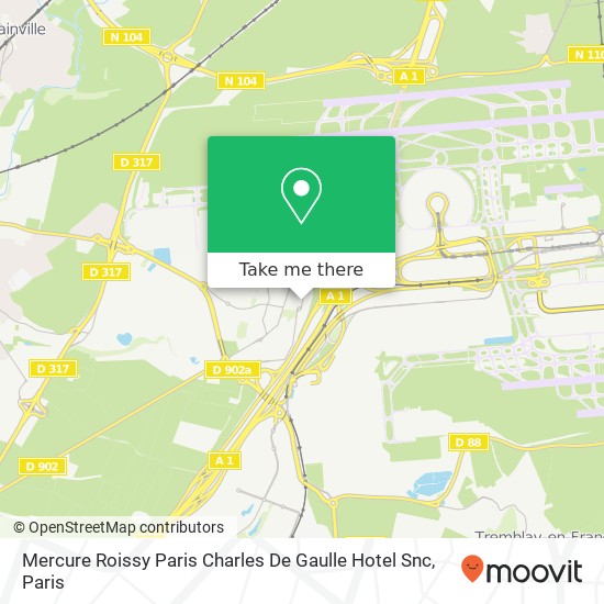 Mercure Roissy Paris Charles De Gaulle Hotel Snc map