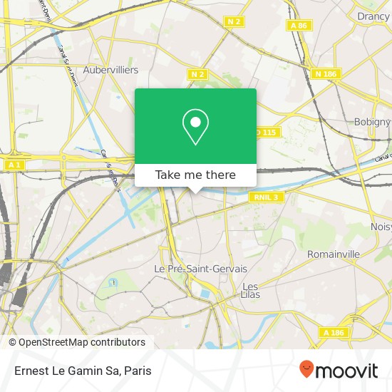 Ernest Le Gamin Sa map