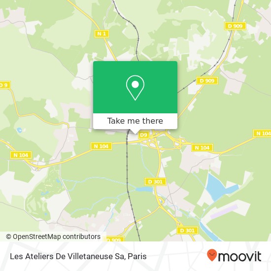 Mapa Les Ateliers De Villetaneuse Sa
