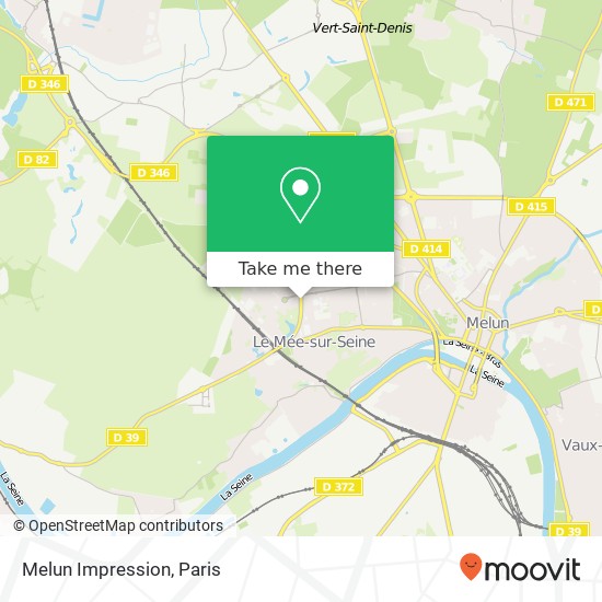 Mapa Melun Impression