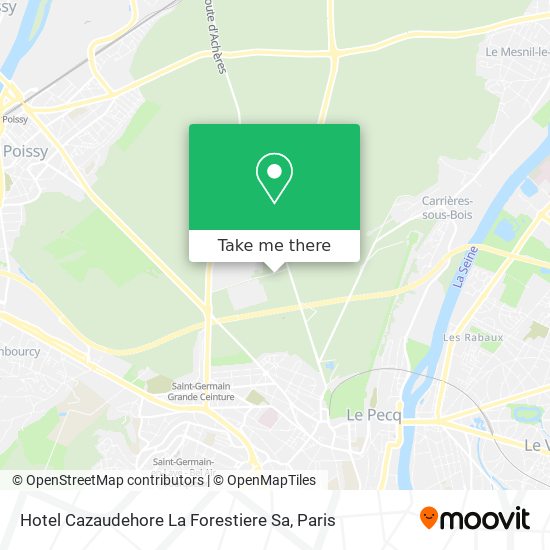 Mapa Hotel Cazaudehore La Forestiere Sa
