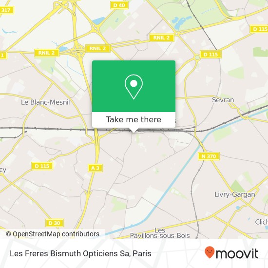 Mapa Les Freres Bismuth Opticiens Sa