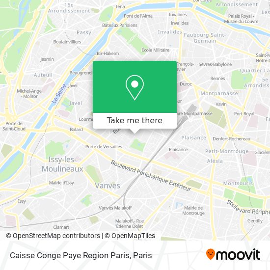 Mapa Caisse Conge Paye Region Paris