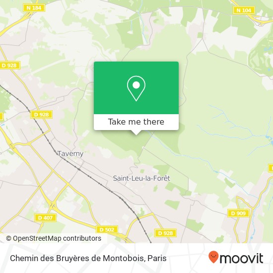 Mapa Chemin des Bruyères de Montobois