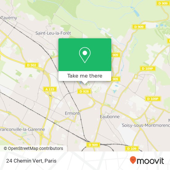 Mapa 24 Chemin Vert