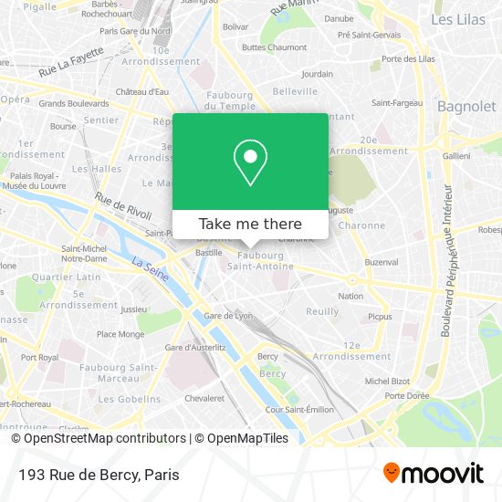 Mapa 193 Rue de Bercy