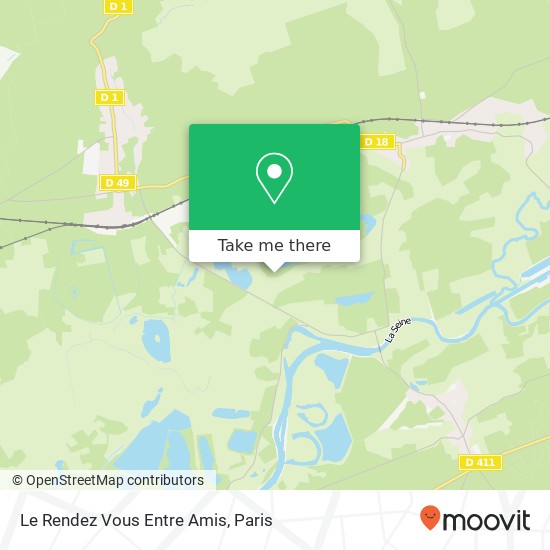 Le Rendez Vous Entre Amis, Chemin du Camping 77114 Gouaix map