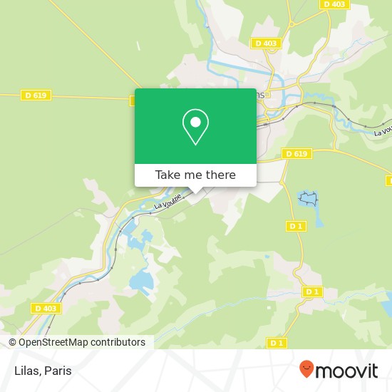 Mapa Lilas, 77160 Poigny