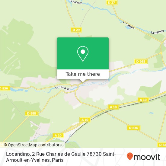 Mapa Locandino, 2 Rue Charles de Gaulle 78730 Saint-Arnoult-en-Yvelines