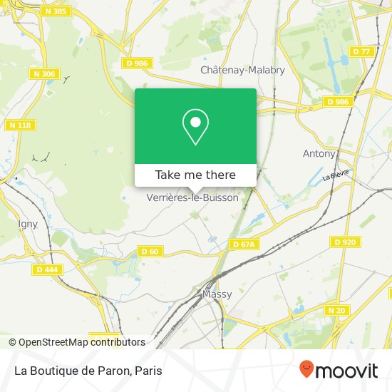 Mapa La Boutique de Paron, 10 Rue de Paron 91370 Verrières-le-Buisson