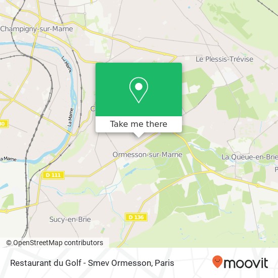 Restaurant du Golf - Smev Ormesson, Rue Anatole France 94490 Ormesson-sur-Marne map