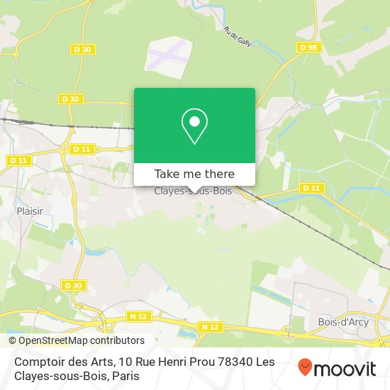 Comptoir des Arts, 10 Rue Henri Prou 78340 Les Clayes-sous-Bois map