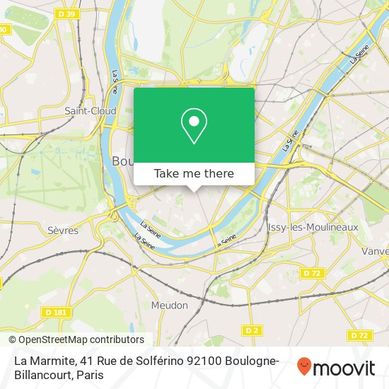 La Marmite, 41 Rue de Solférino 92100 Boulogne-Billancourt map