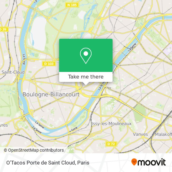 O'Tacos Porte de Saint Cloud map