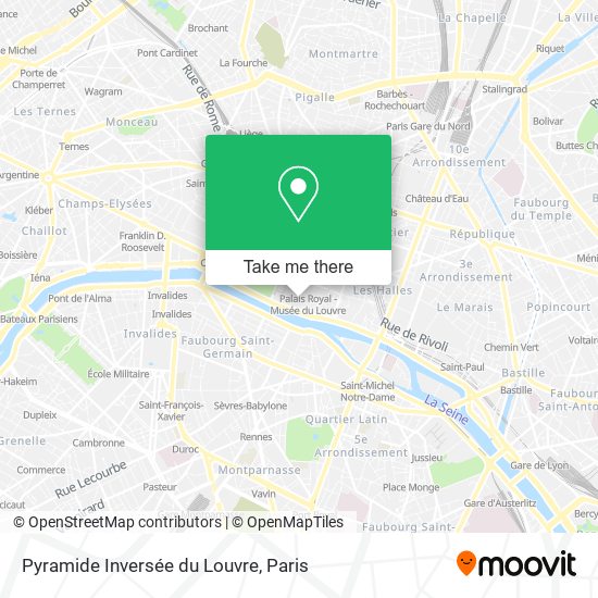 Mapa Pyramide Inversée du Louvre