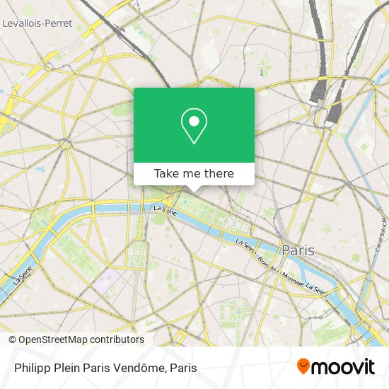 Philipp Plein Paris Vendôme map