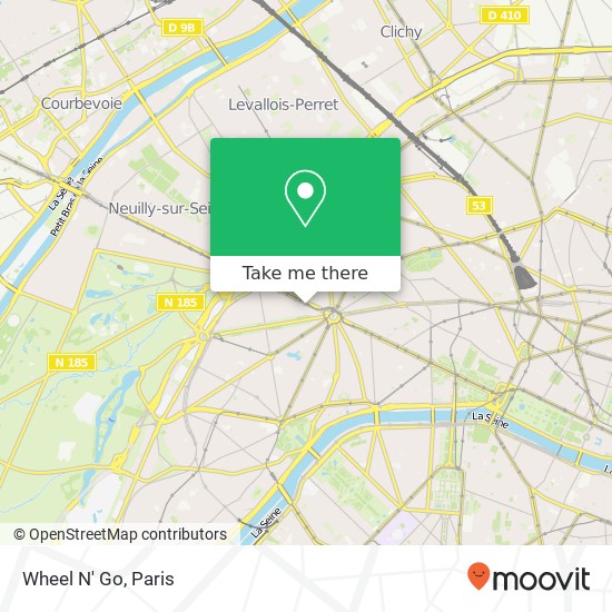 Mapa Wheel N' Go, 19 Avenue de la Grande Armée 75116 Paris